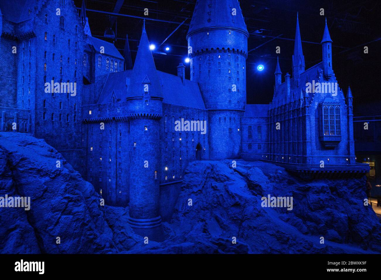 Scene interne del castello di Hogwarts stanza modello Harry Potter World Warner Bros Studio Tour Leavesden WatfordHarry Potter, tour studio, backstage, oggetto Foto Stock