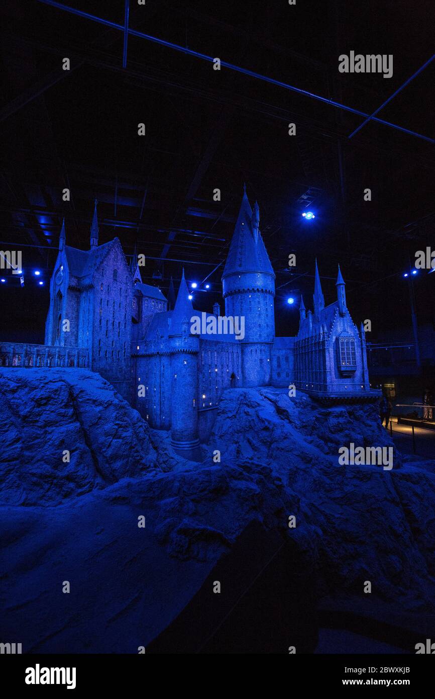 Scene interne del castello di Hogwarts stanza modello Harry Potter World Warner Bros Studio Tour Leavesden WatfordHarry Potter, tour studio, backstage, oggetto Foto Stock