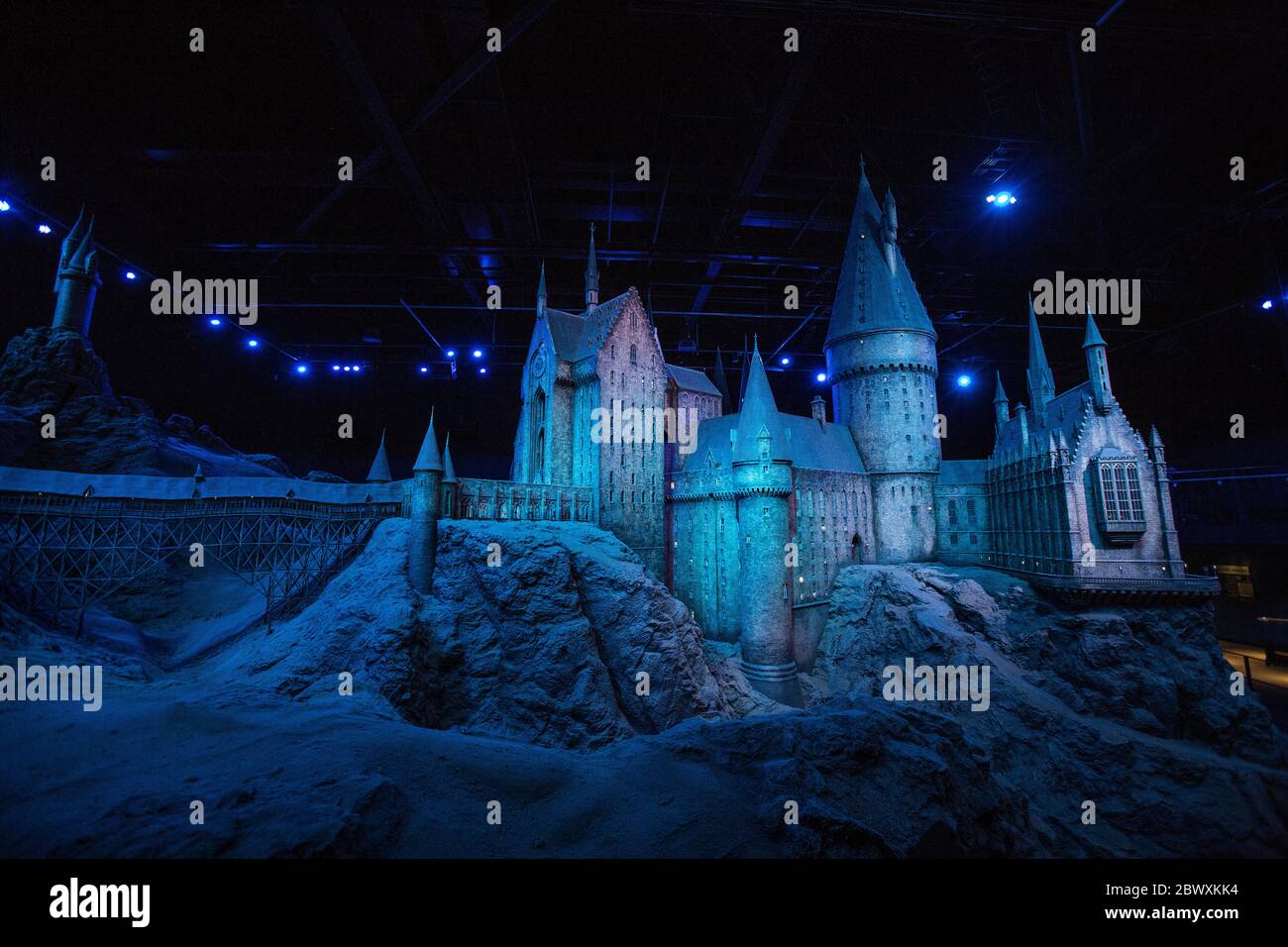 Scene interne del castello di Hogwarts stanza modello Harry Potter World Warner Bros Studio Tour Leavesden WatfordHarry Potter, tour studio, backstage, oggetto Foto Stock