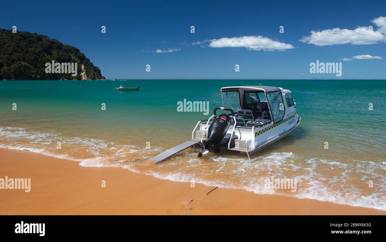 Taxi acqueo del Parco Nazionale Abel Tasman Foto Stock