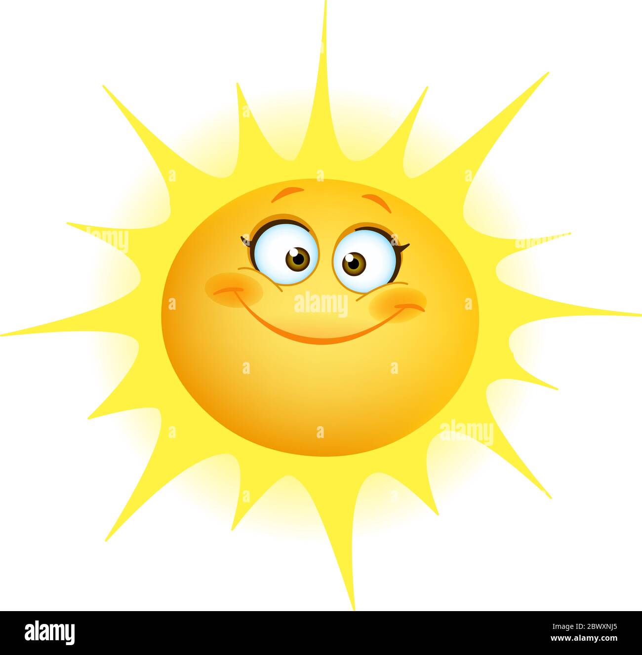 Sole sorridente carino Illustrazione Vettoriale