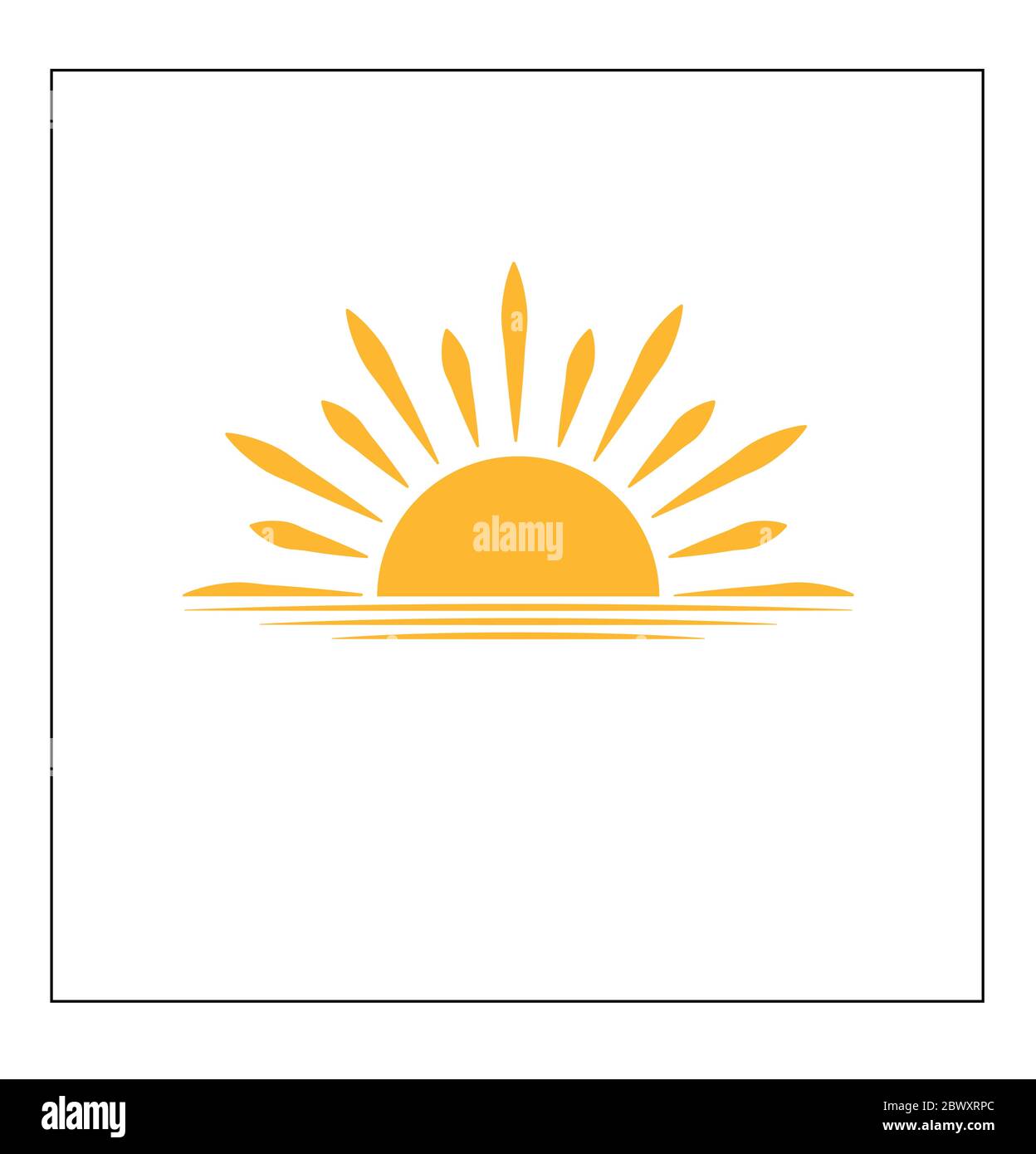 icona del sole , vettore flat eps10 Illustrazione Vettoriale