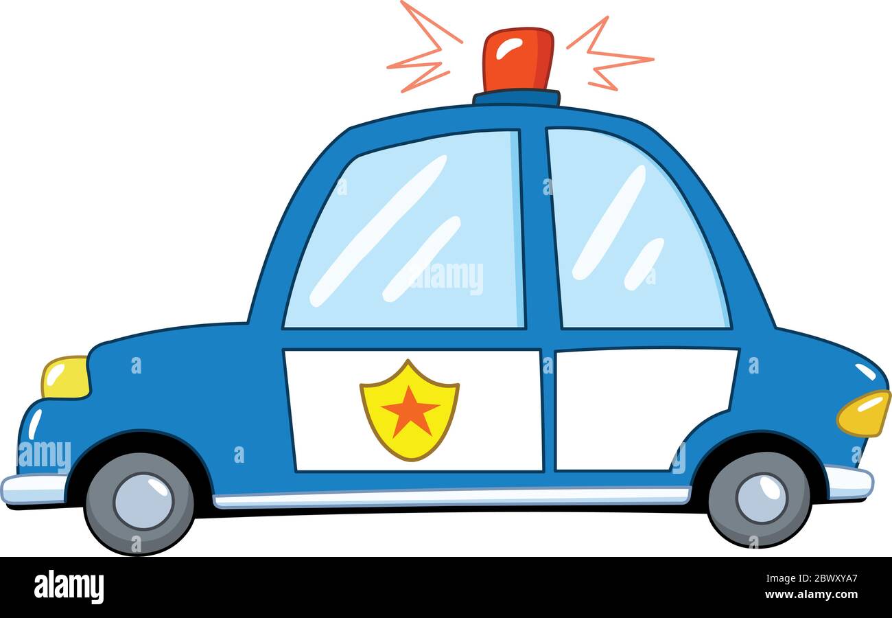 Auto della Polizia cartoon Illustrazione Vettoriale