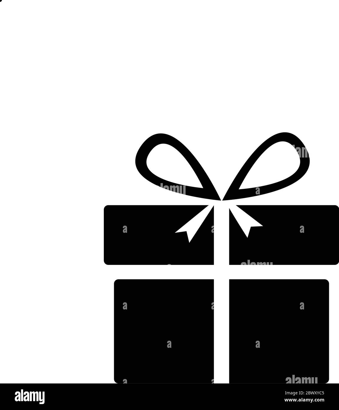 Icona vettore regalo isolato su bianco per app web mobile Illustrazione Vettoriale