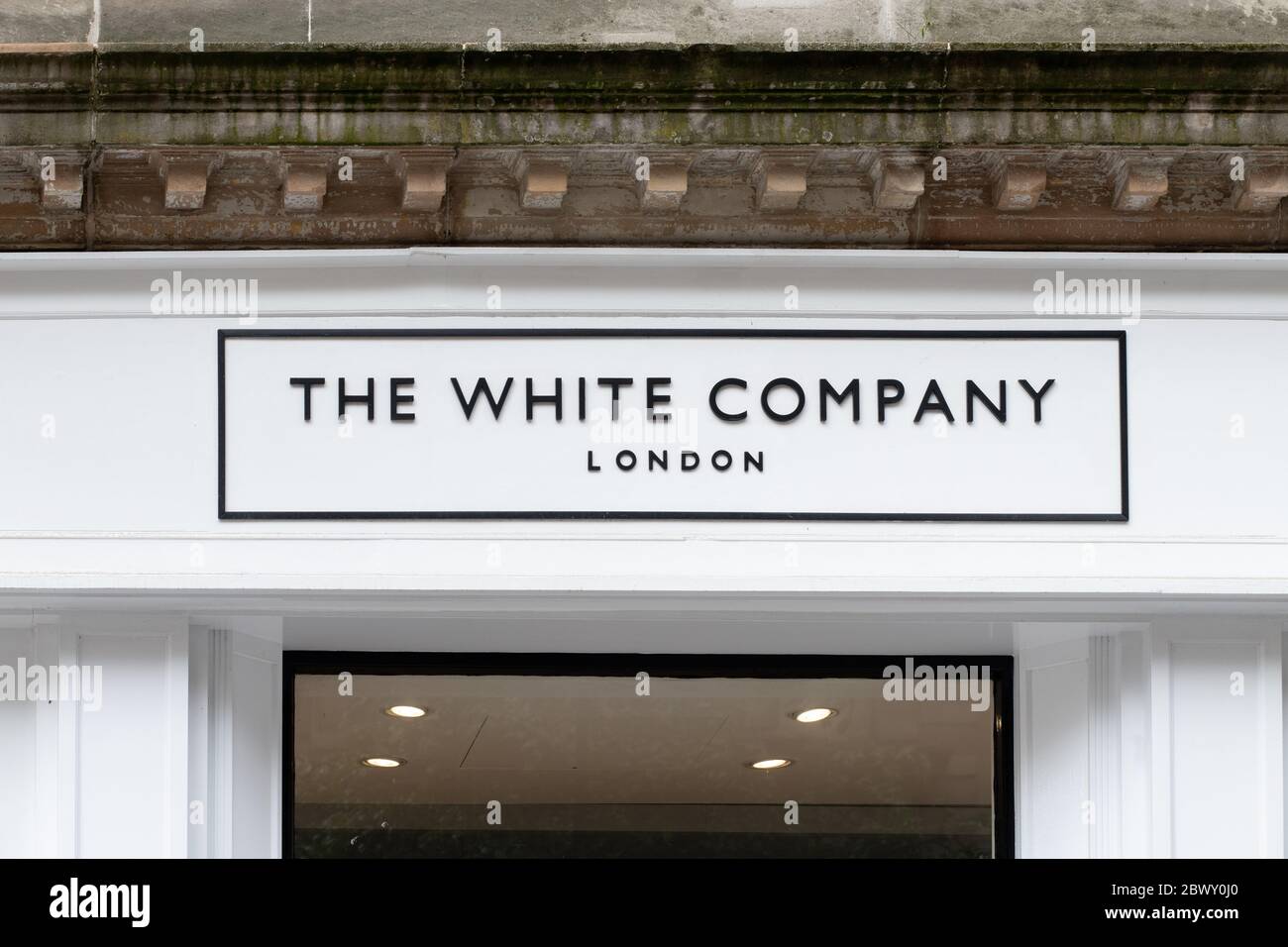Il negozio e logo White Company London, Buchanan Street, Glasgow, Scozia, Regno Unito Foto Stock