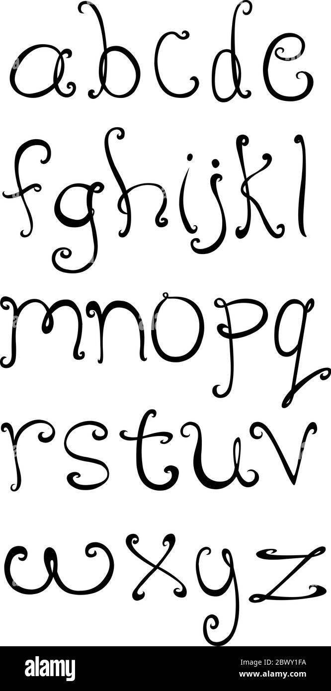 Lettere ricci Illustrazione Vettoriale