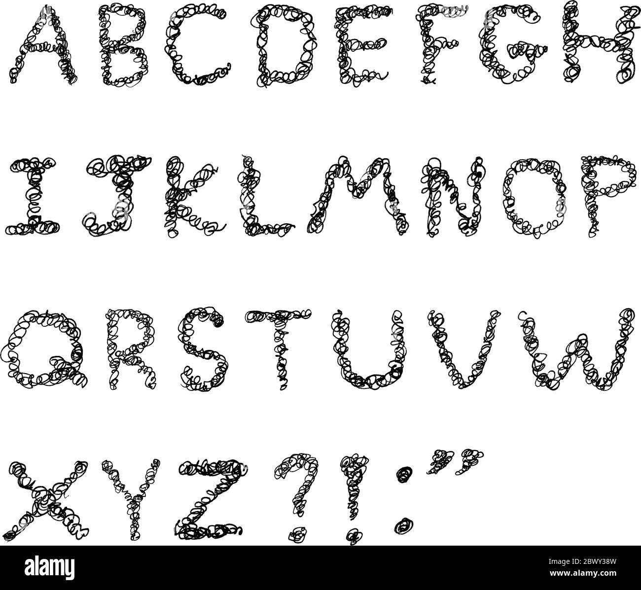 Scrivere l'alfabeto Illustrazione Vettoriale