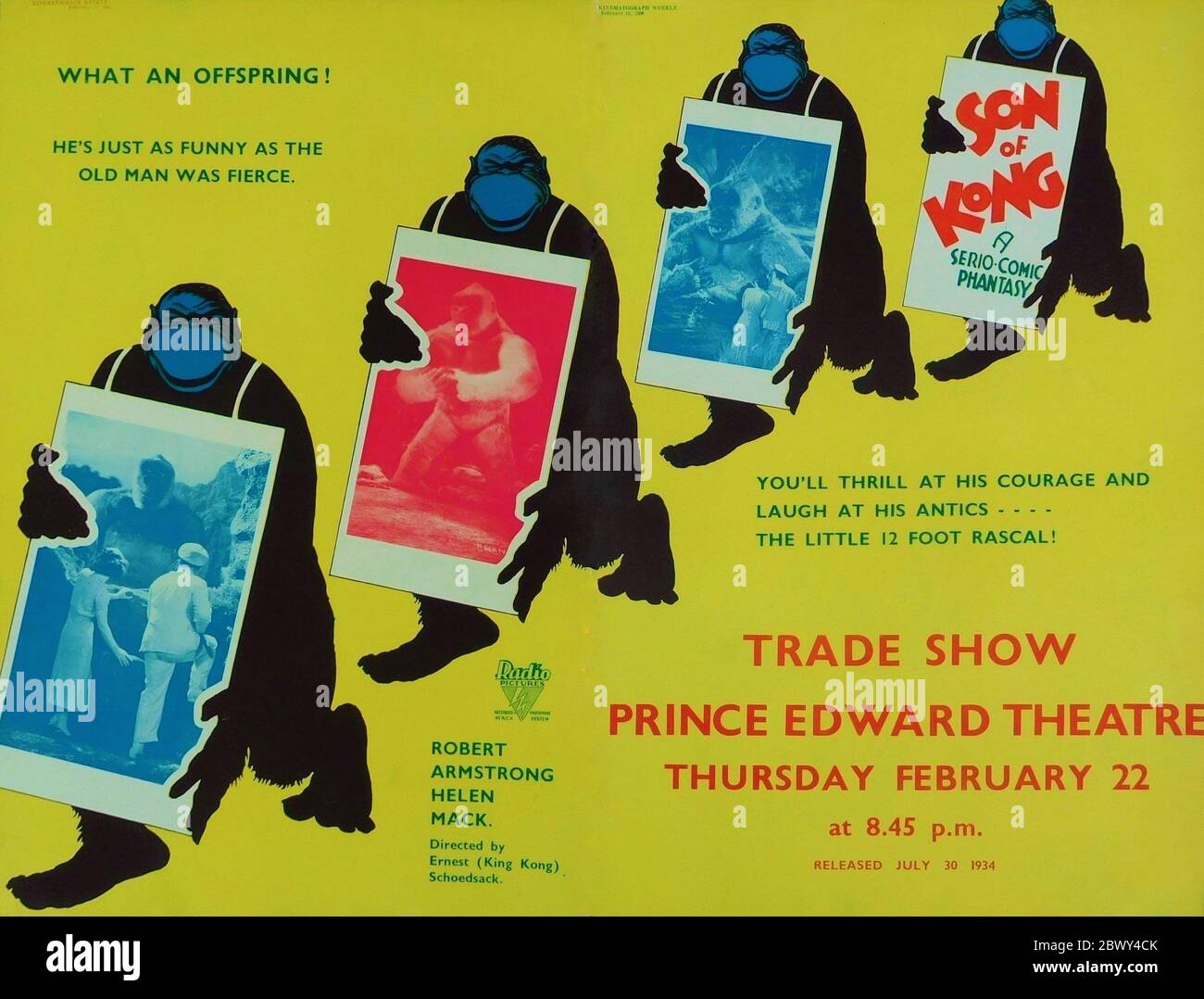 ROBERT ARMSTRONG e HELEN MACK IN FIGLIO DI KONG 1933 regista ERNEST B. SCHOEDSACK storia RUTH ROSA il tecnico degli effetti speciali WILLIS H. o'BRIEN produttore esecutivo MERIAN C. COOPER RKO radio Pictures Foto Stock