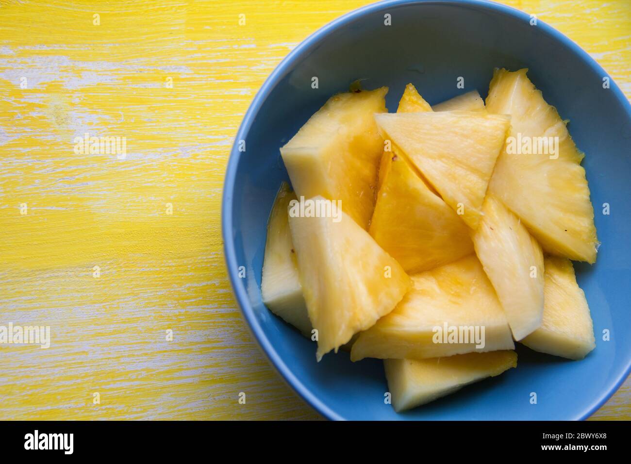 Pezzi di ananas organici Foto Stock