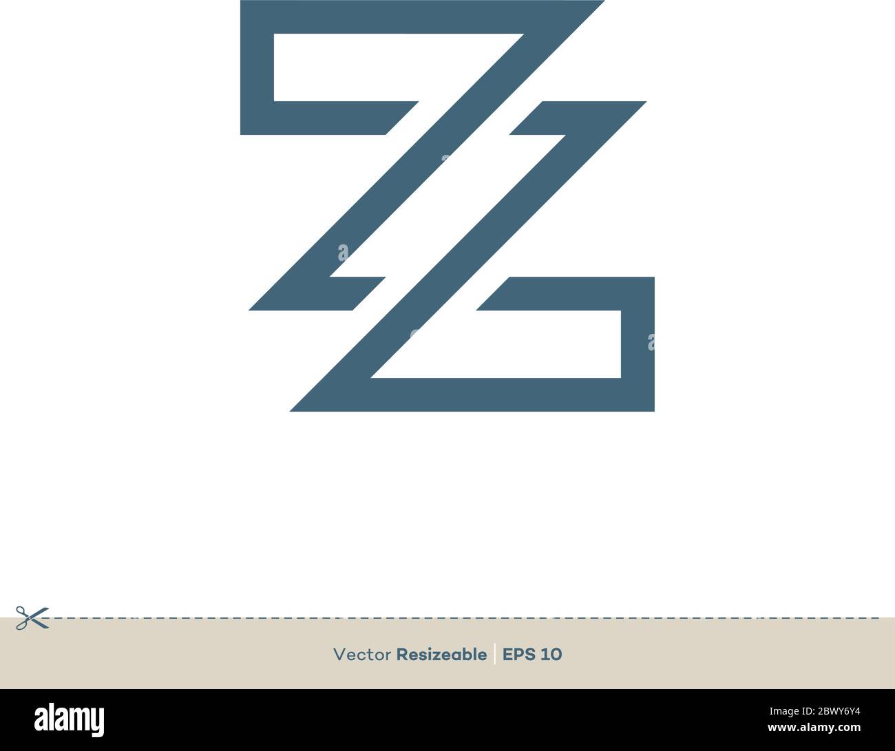 Disegno di illustrazione del modello del logo della lettera Z. EPS vettoriale 10. Illustrazione Vettoriale