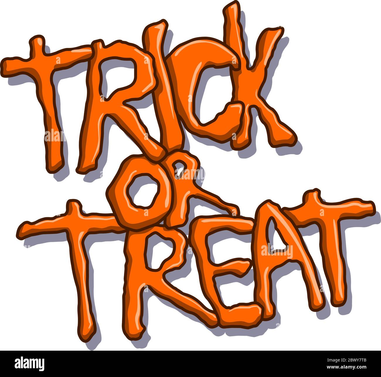 Testo vettoriale di Halloween trick o trick Illustrazione Vettoriale