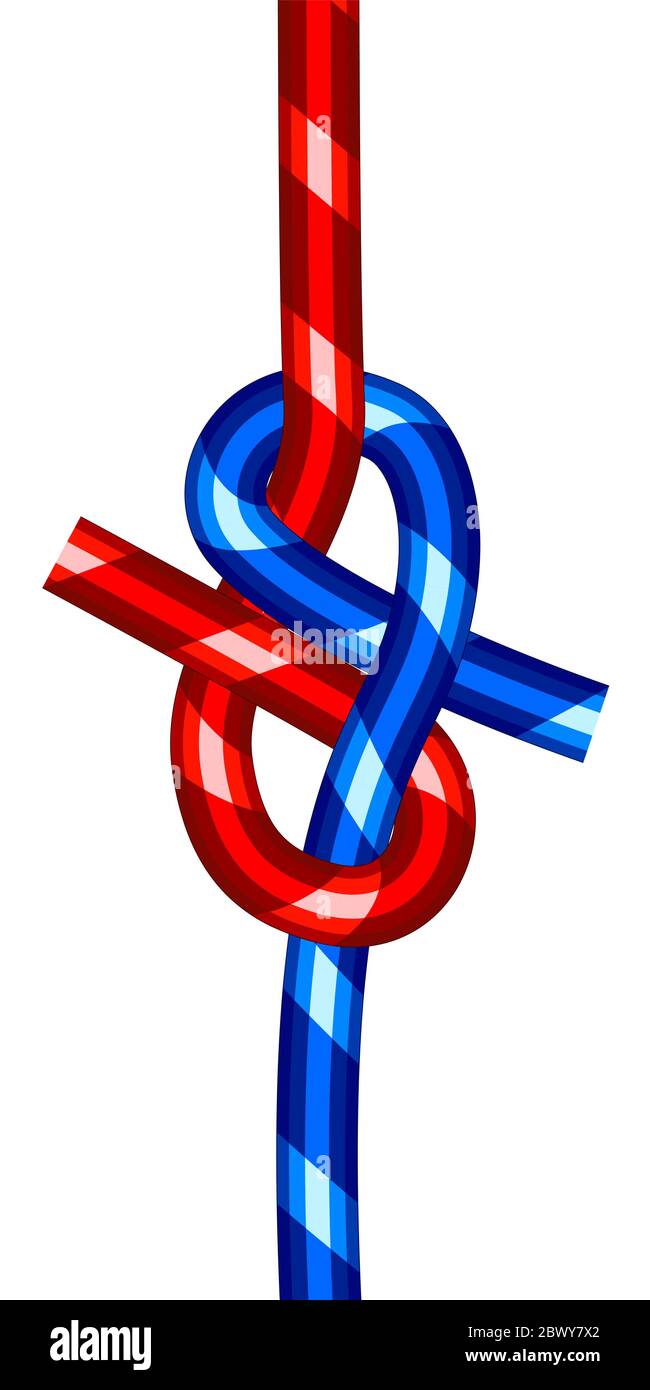 Immagine dell'icona del nodo astratto del cavo Illustrazione Vettoriale