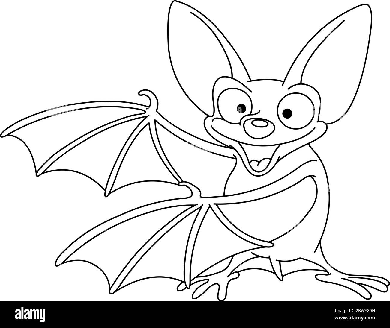 Bat delineato Illustrazione Vettoriale