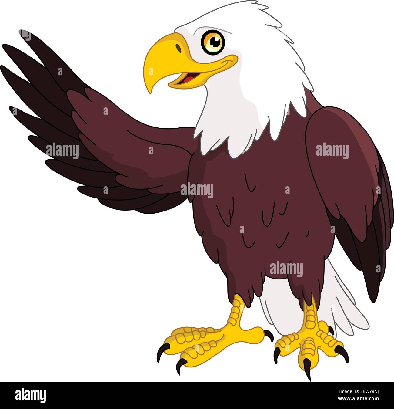 Aquila calva americana che presenta Illustrazione Vettoriale