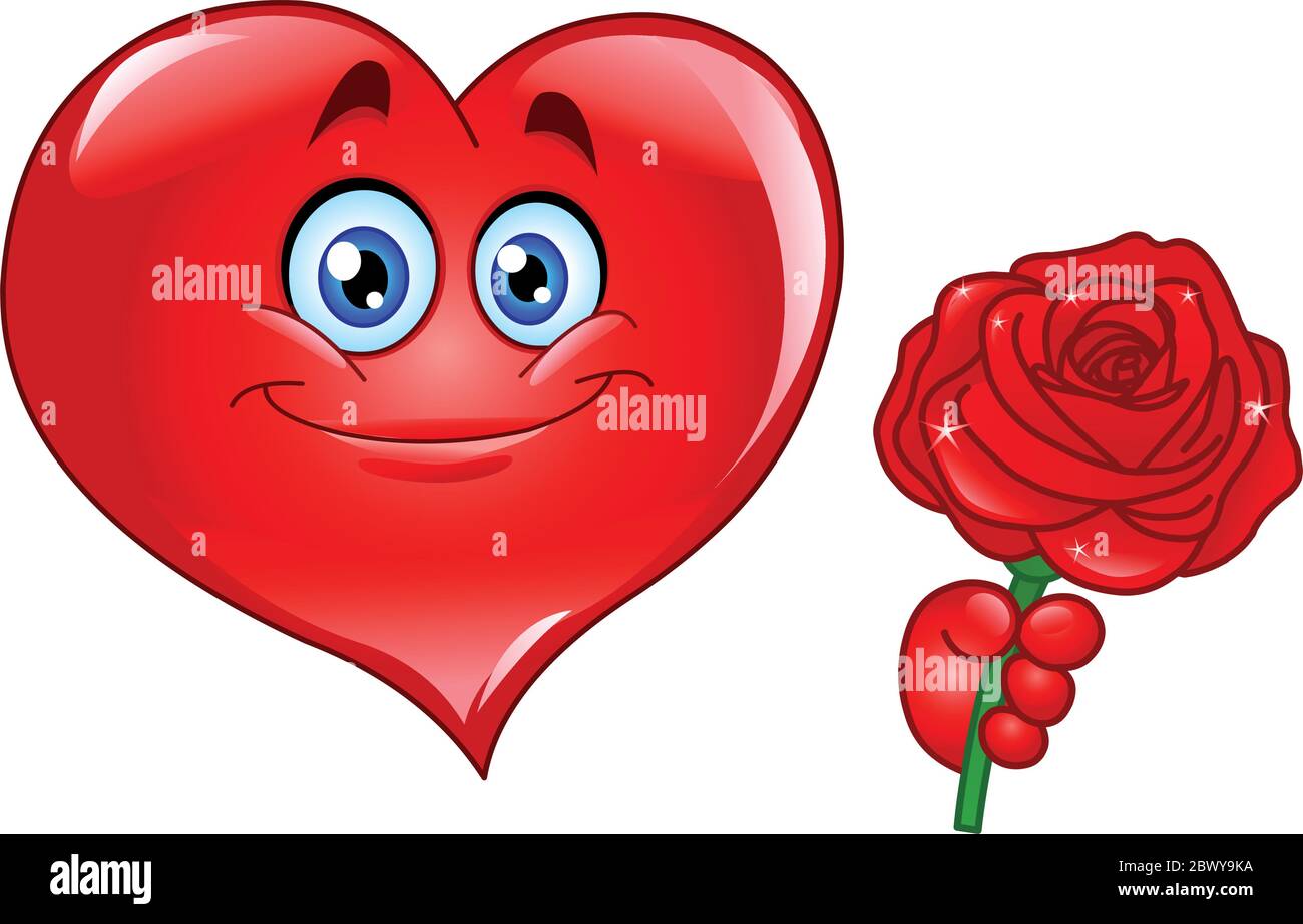 Cartoon emoji emoticon character giving immagini e fotografie stock ad ...