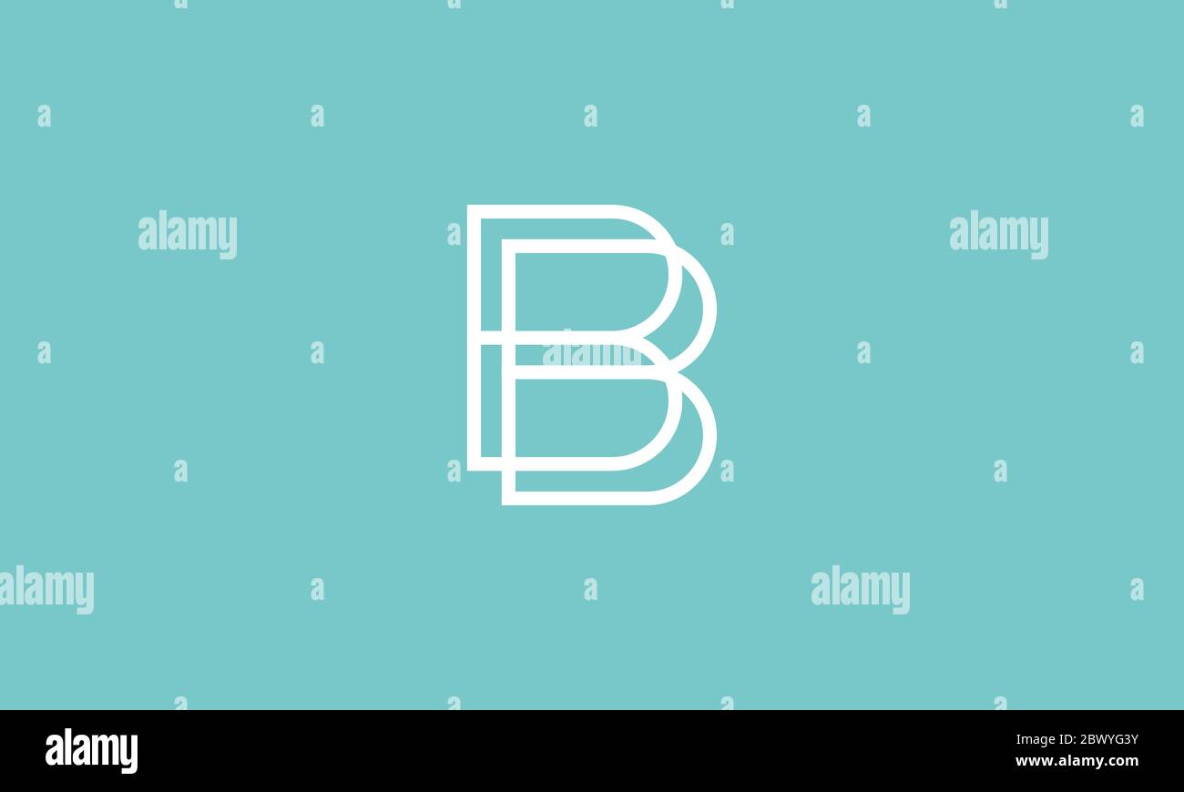 Logo BB . lettera BB marchio , lettera astratta B B con logo di stile moderno . illustrazione vettoriale Illustrazione Vettoriale