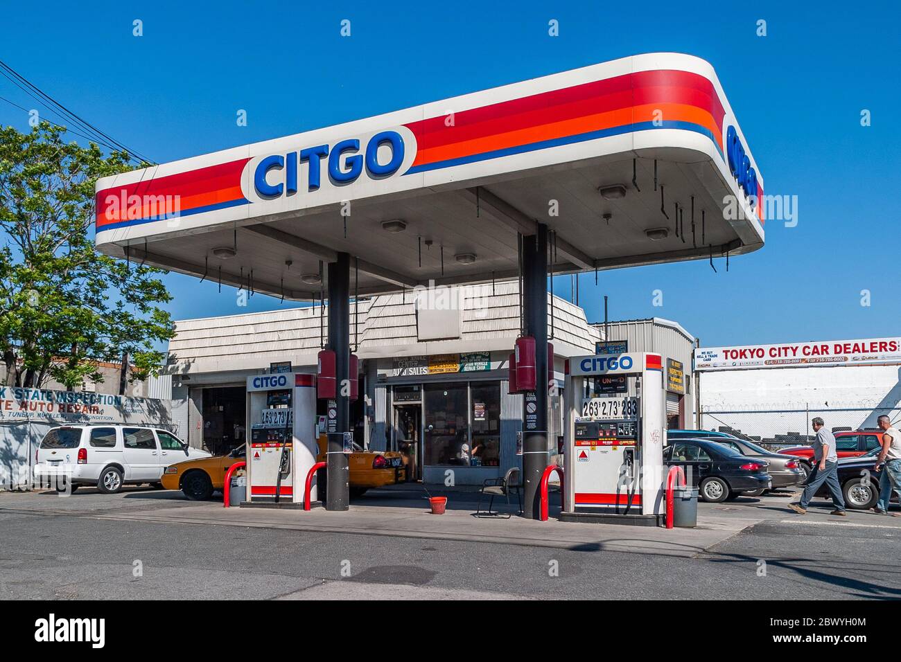 Stazione di servizio Citgo a New York Foto Stock