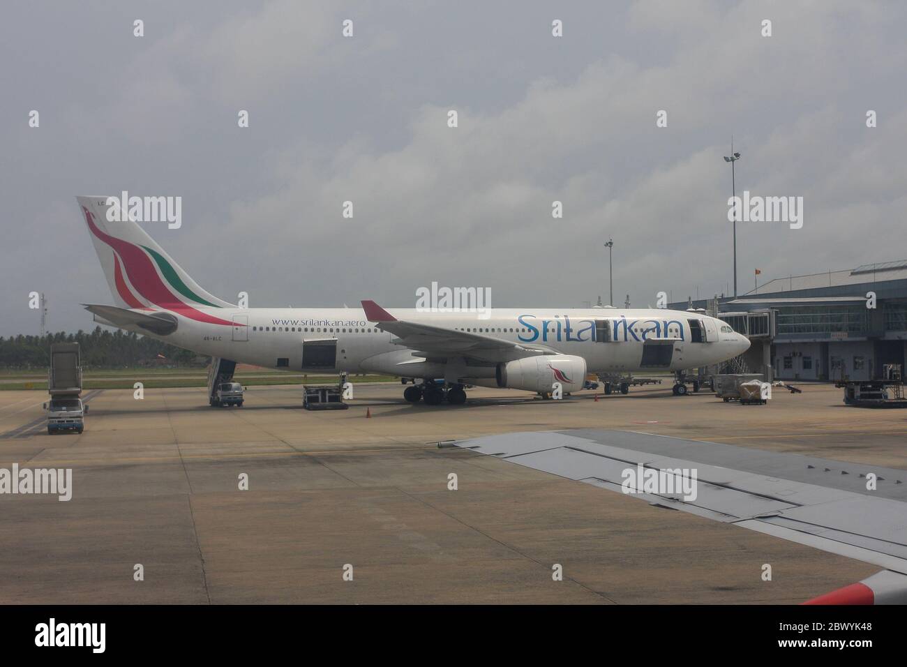 Un aeromobile A330-200 della Sri Lanka Airlines presso l'aeroporto internazionale di Bandaranaike. Sri Lanka Foto Stock
