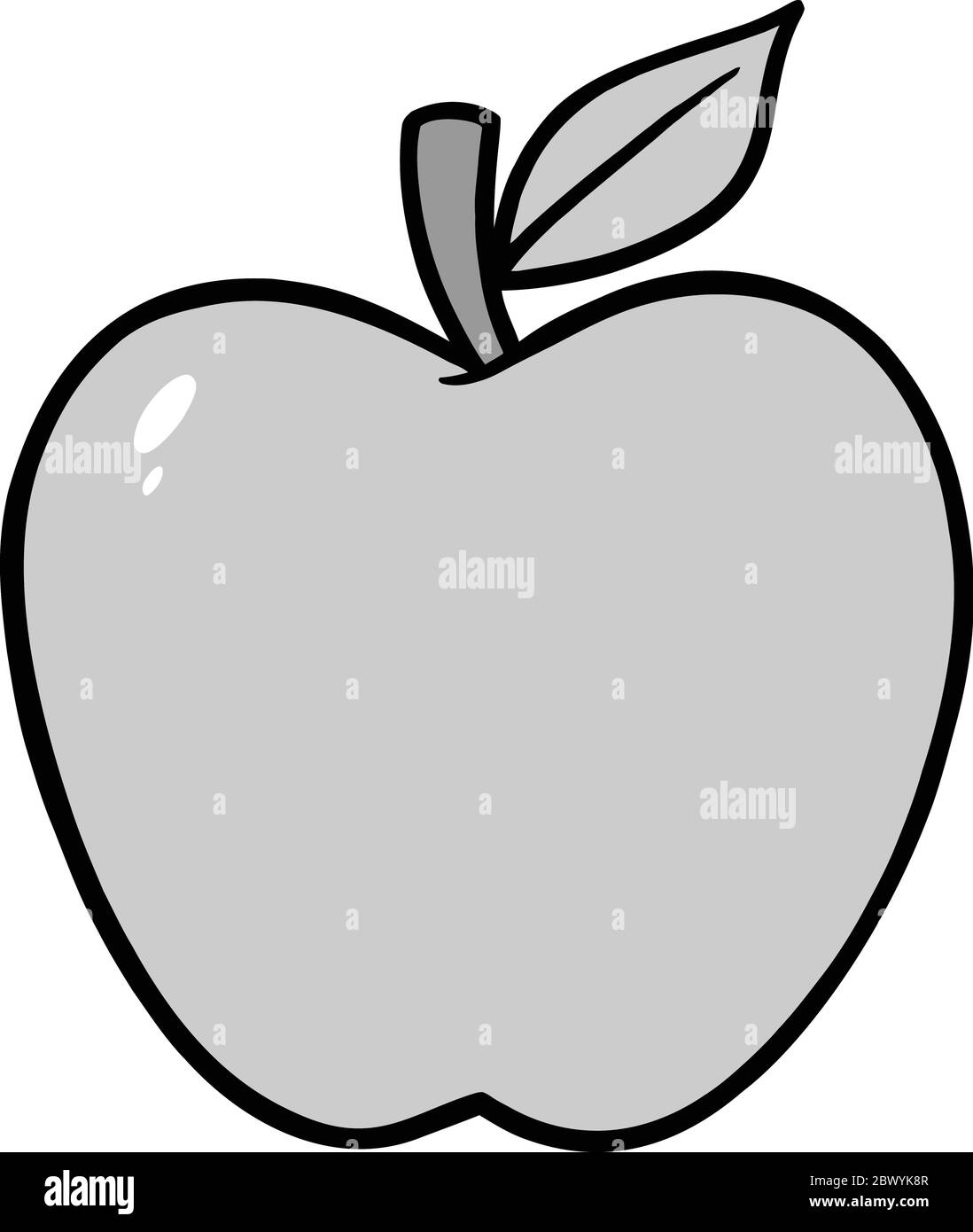 Icona Apple - un'illustrazione cartoon di un'icona Apple. Illustrazione Vettoriale