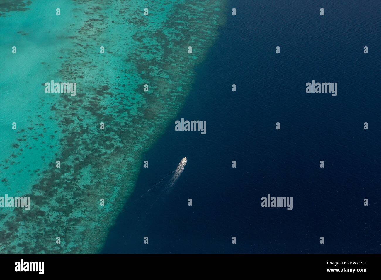 Vista aerea sull'isola delle Maldive. Maldive Foto Stock