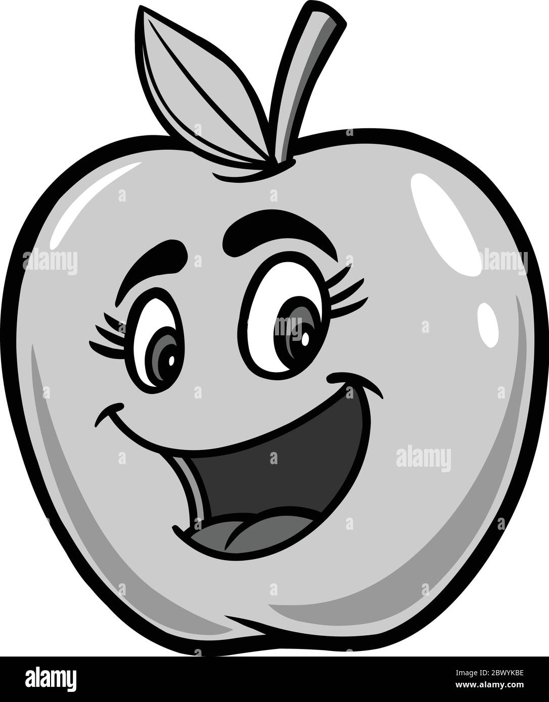 Apple Cartoon - un'illustrazione di un Apple Cartoon. Illustrazione Vettoriale