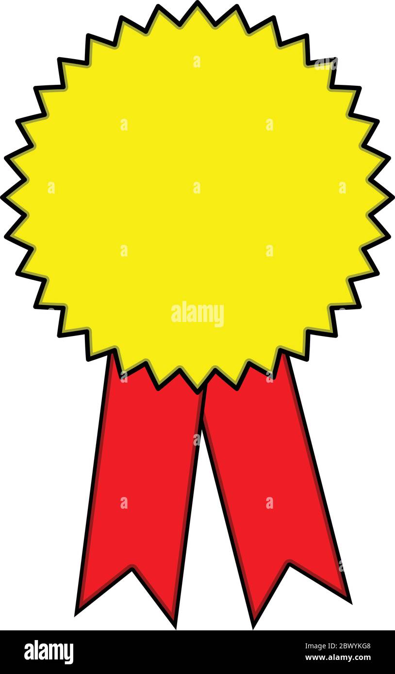 Nastro premio - un'illustrazione cartoon di un nastro premio. Illustrazione Vettoriale