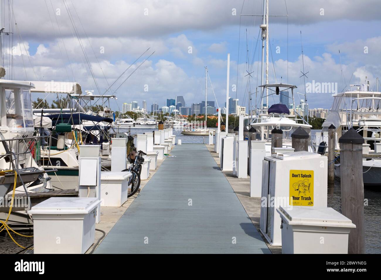 Cena Key Marina a Coconut Grove, Miami, Florida, USA Foto Stock