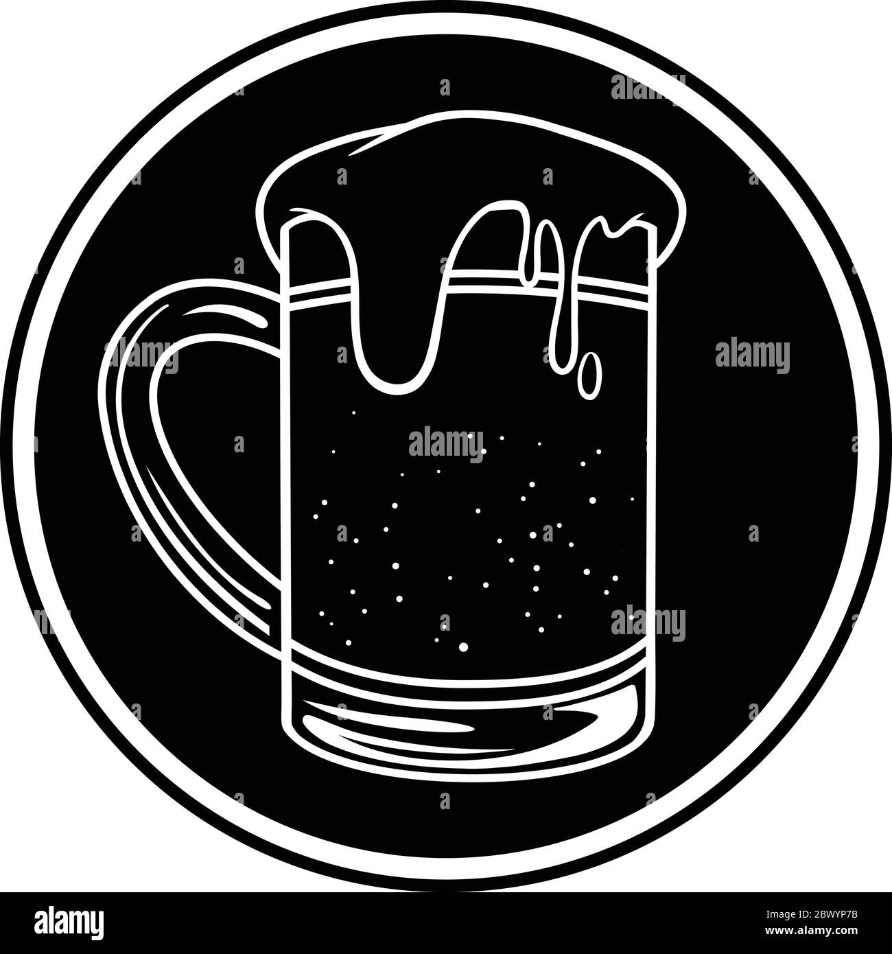 Simbolo della birra - un'illustrazione cartoon di un simbolo della birra. Illustrazione Vettoriale