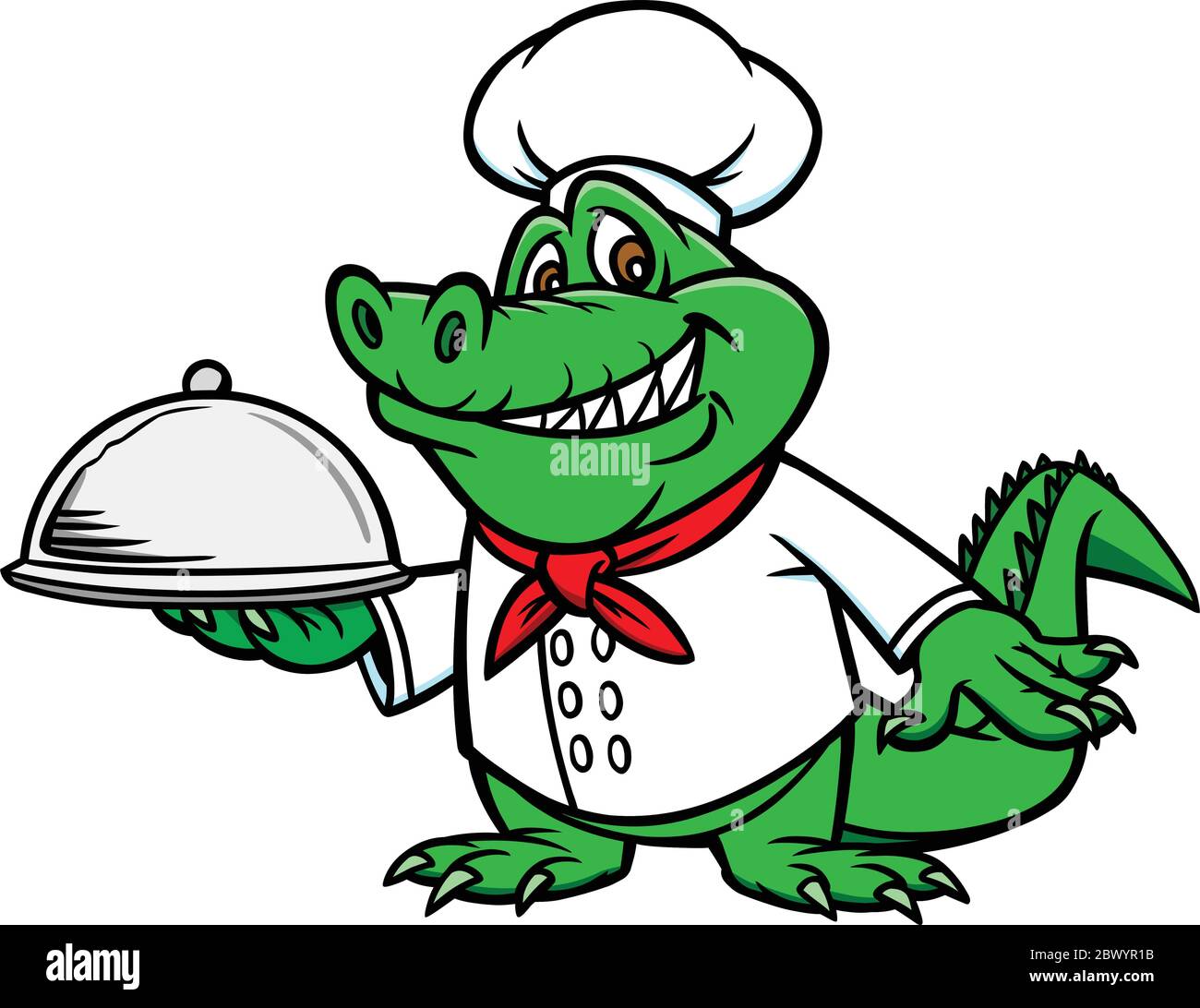 Chef Cajun - un'illustrazione del Cartoon di uno Chef Cajun. Illustrazione Vettoriale