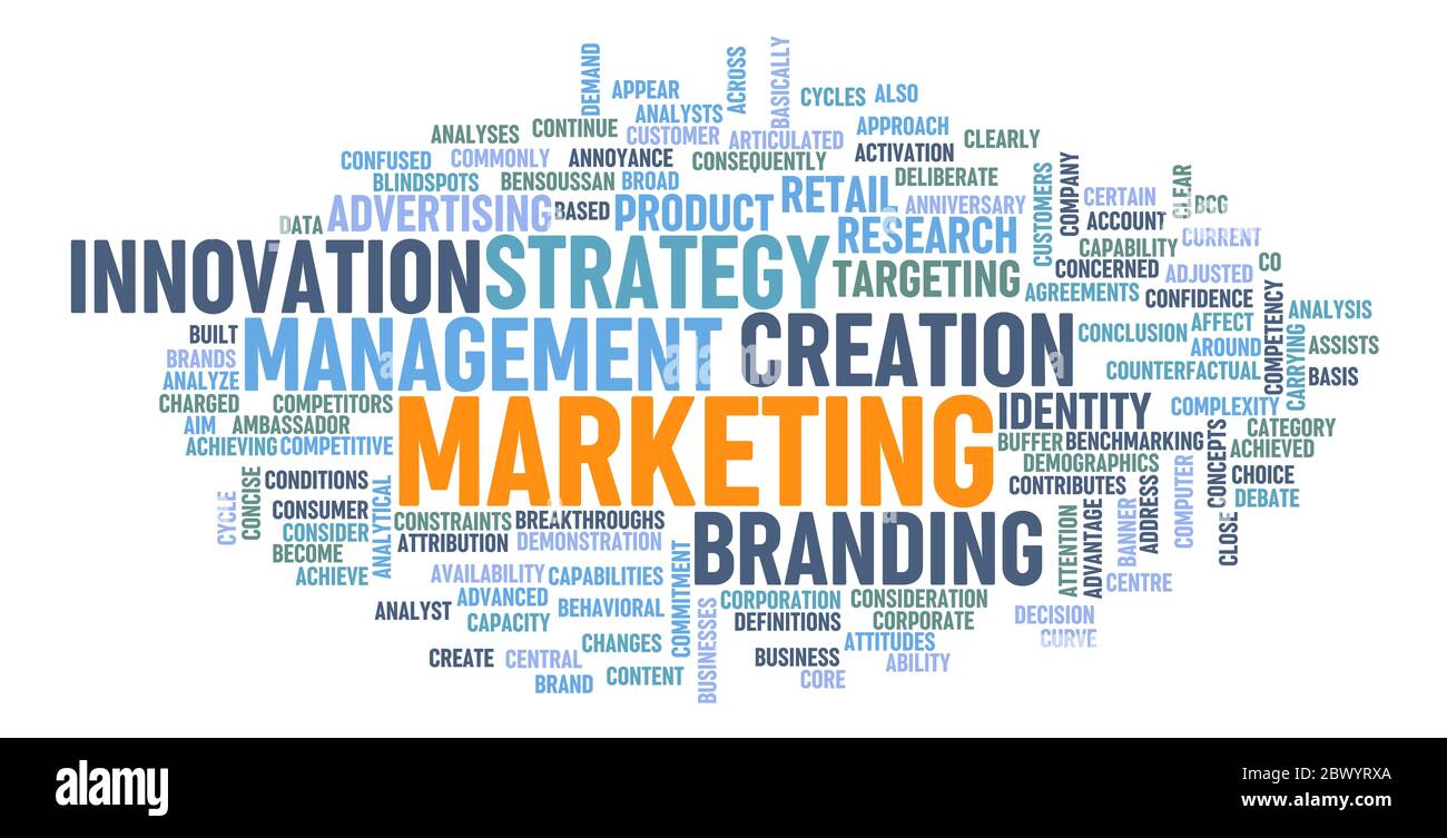 Strategia di marketing come concetto di tecnologia aziendale Foto Stock