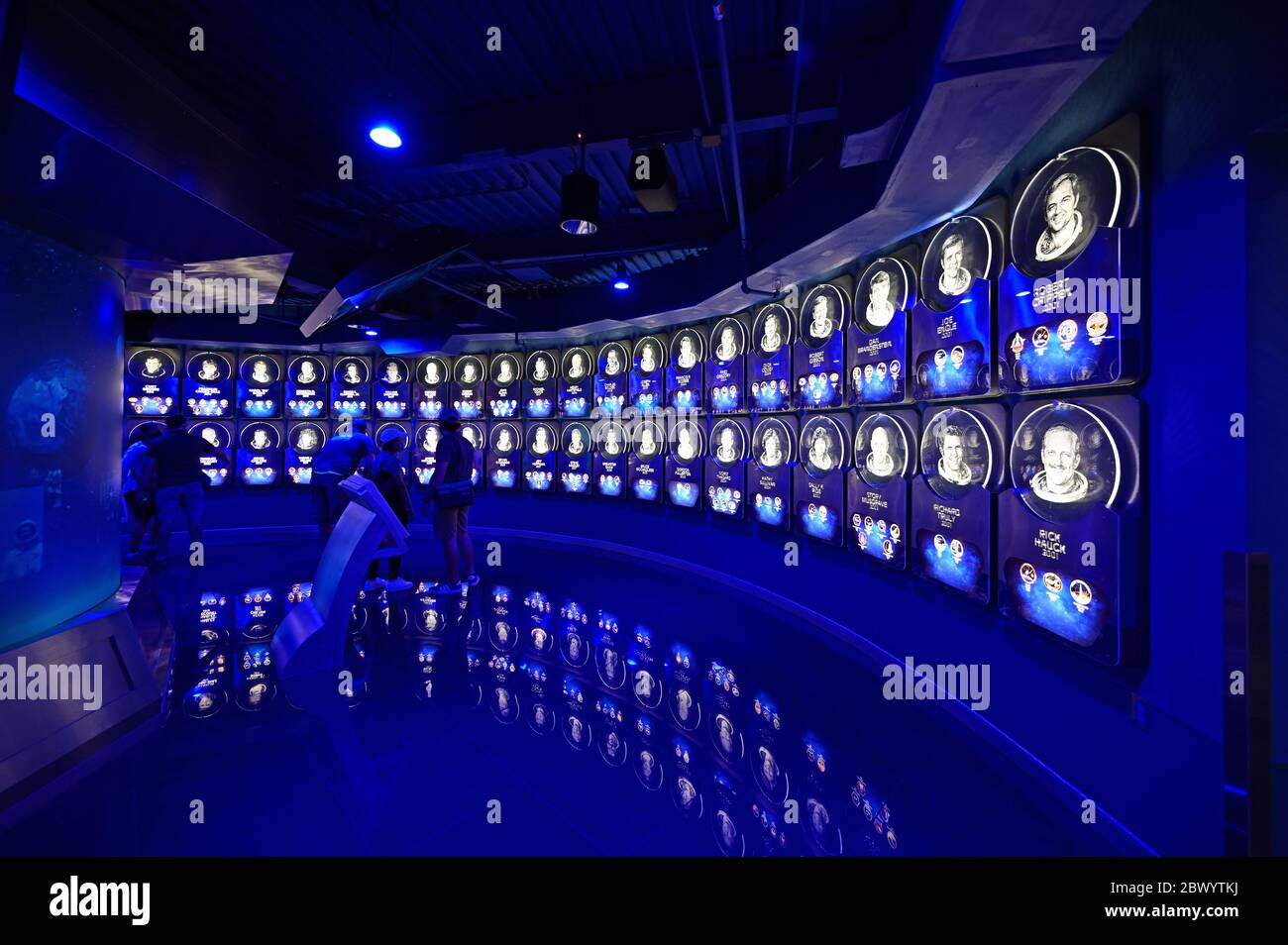 Kennedy Space Center, Merritt Island, Florida - 30 maggio 2020 - Sala di fama degli astronati la mattina del lancio della NASA SpaceX. Foto Stock