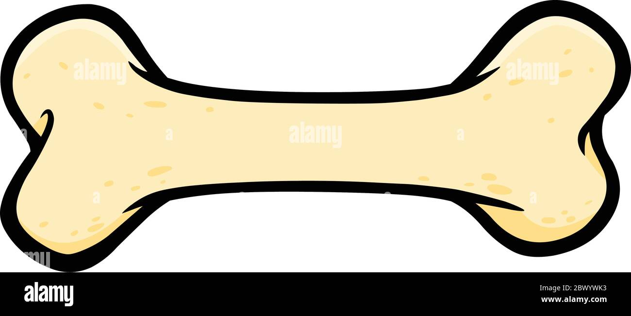 Osso del cane - un'illustrazione di un osso del cane. Illustrazione Vettoriale