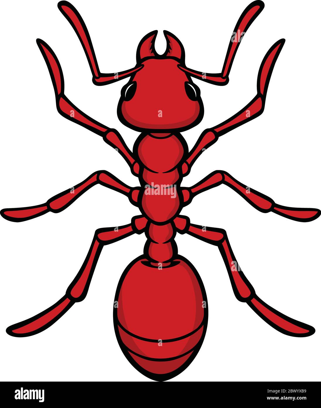 Fire ANT- un'illustrazione di un Fire ANT. Illustrazione Vettoriale