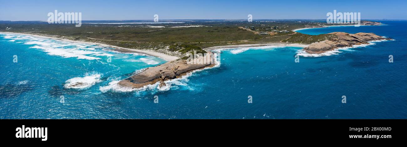 Vista panoramica aerea di Lover's Cove e Twilight Bay a Esperance, Australia occidentale Foto Stock