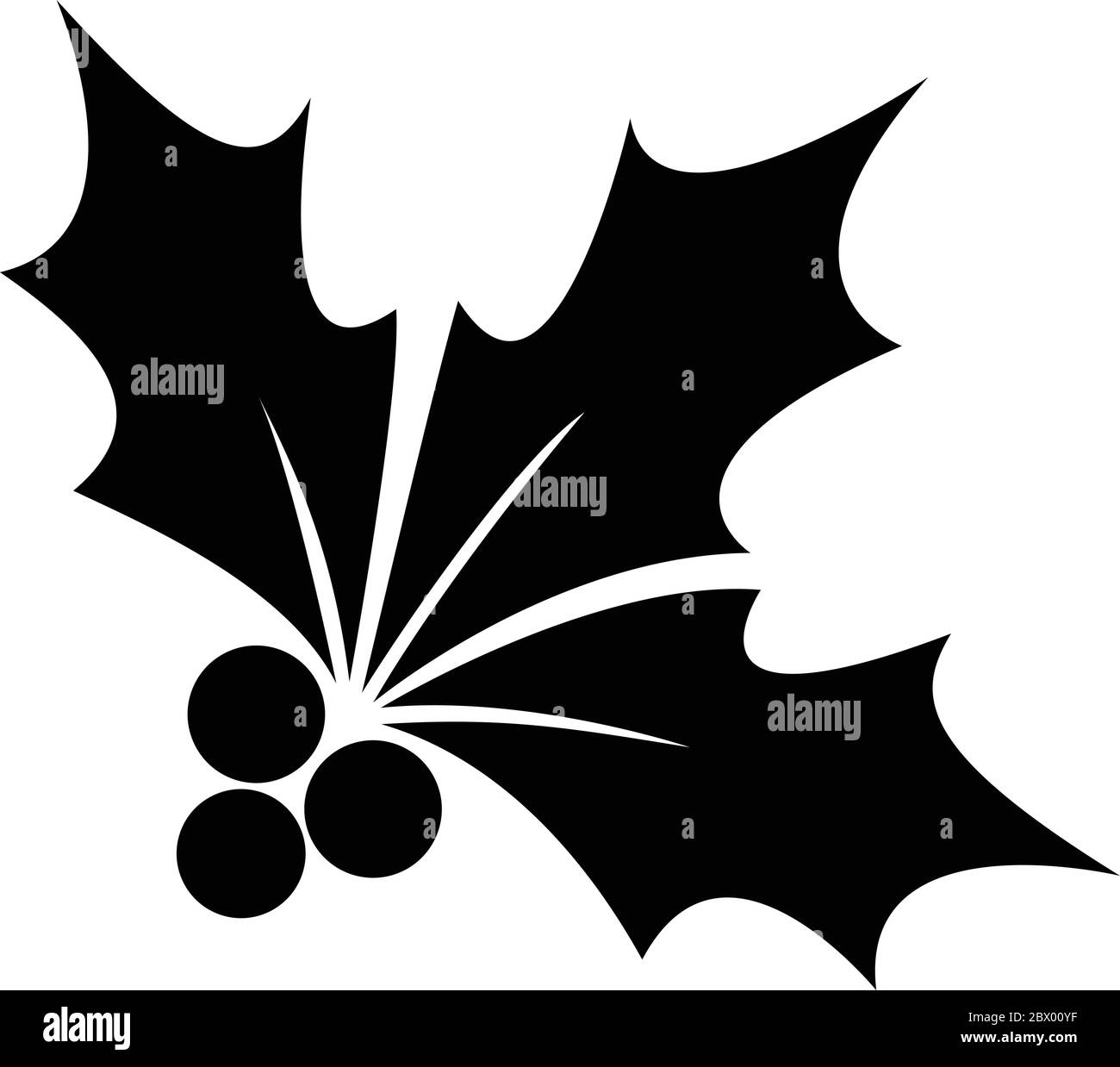 Holly Berry - un'illustrazione cartoon di un Berry Holly. Illustrazione Vettoriale