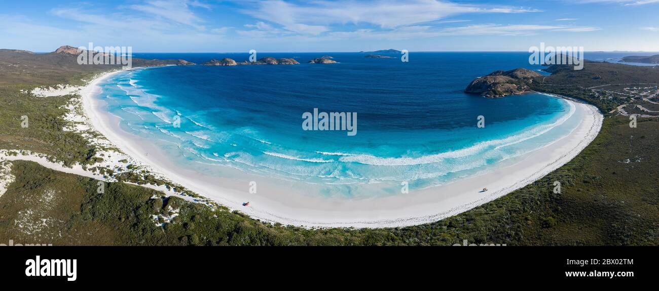 Vista sulla spiaggia di Lucky Bay nel Parco Nazionale di Cape le Grand, vicino a Esperance in Australia Occidentale Foto Stock