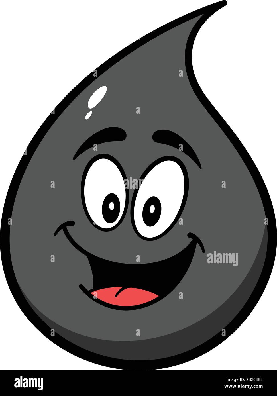 Oil Drop Mascot- UN Cartoon Illustrazione di una Mascot goccia olio. Illustrazione Vettoriale