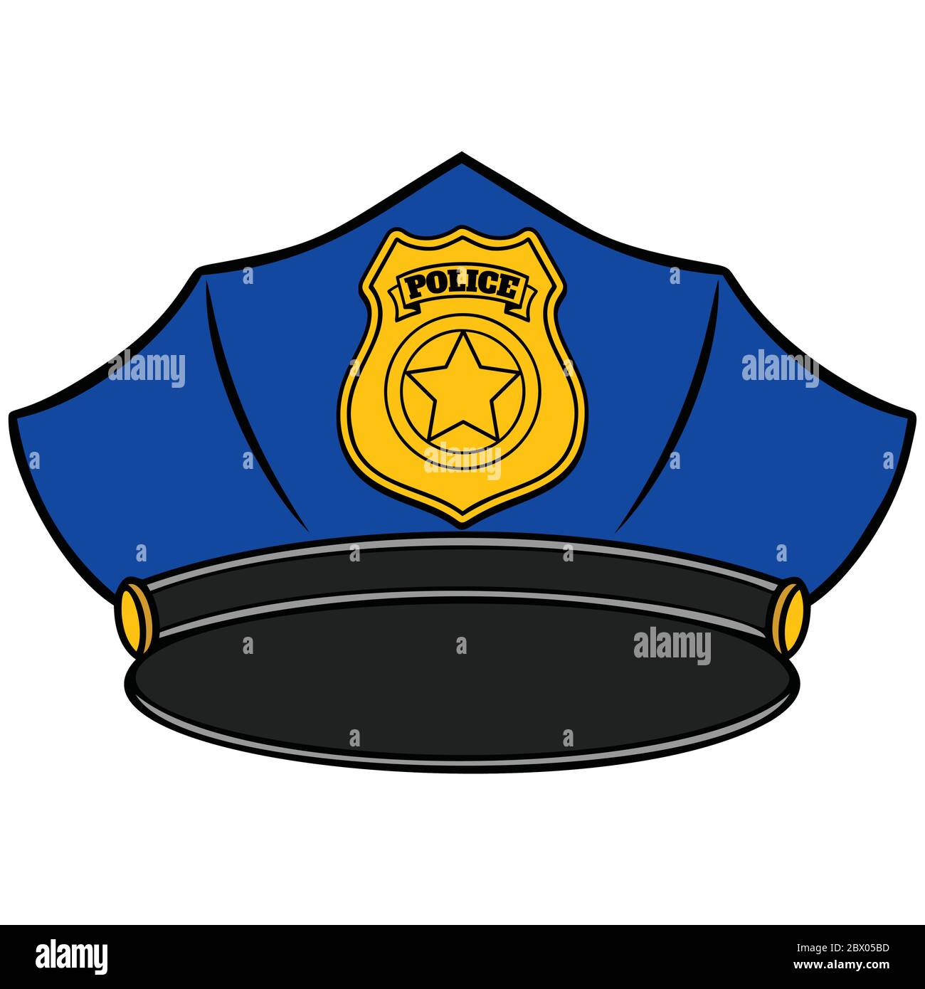 Cappello della polizia - un'illustrazione di un cappello della polizia. Illustrazione Vettoriale