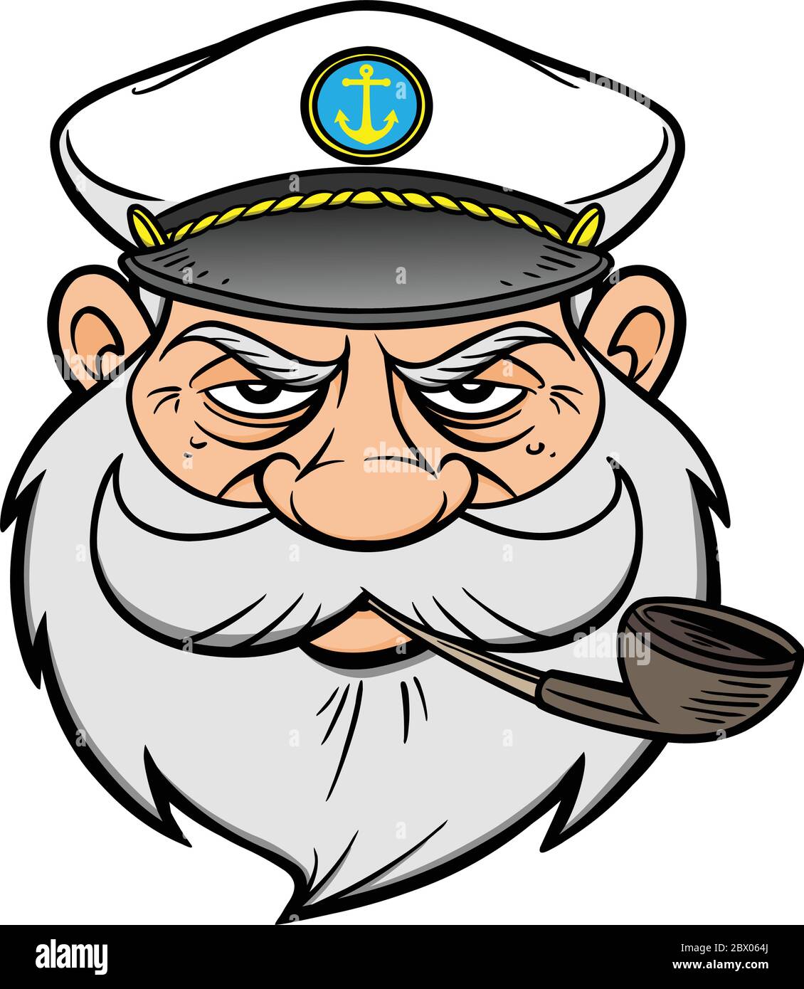 Capitano di mare - un'illustrazione di un capitano di mare. Illustrazione Vettoriale