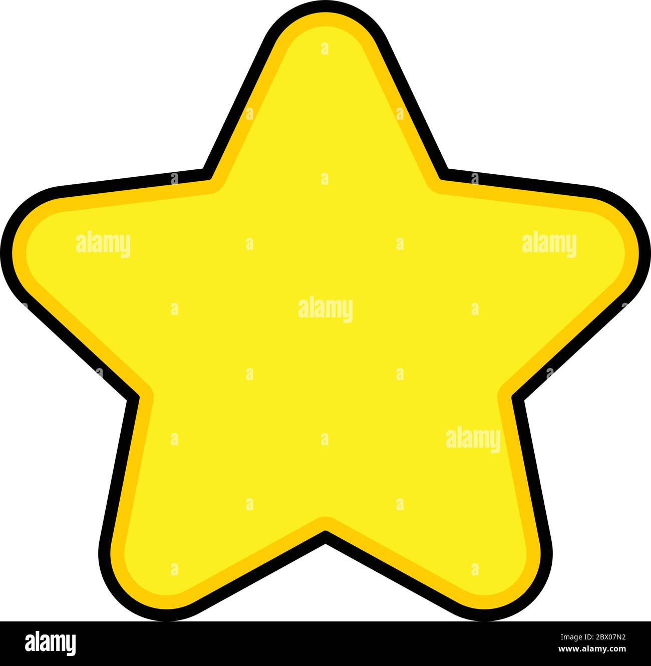 Star Cartoon - un'illustrazione cartoon di una forma carina Star. Illustrazione Vettoriale