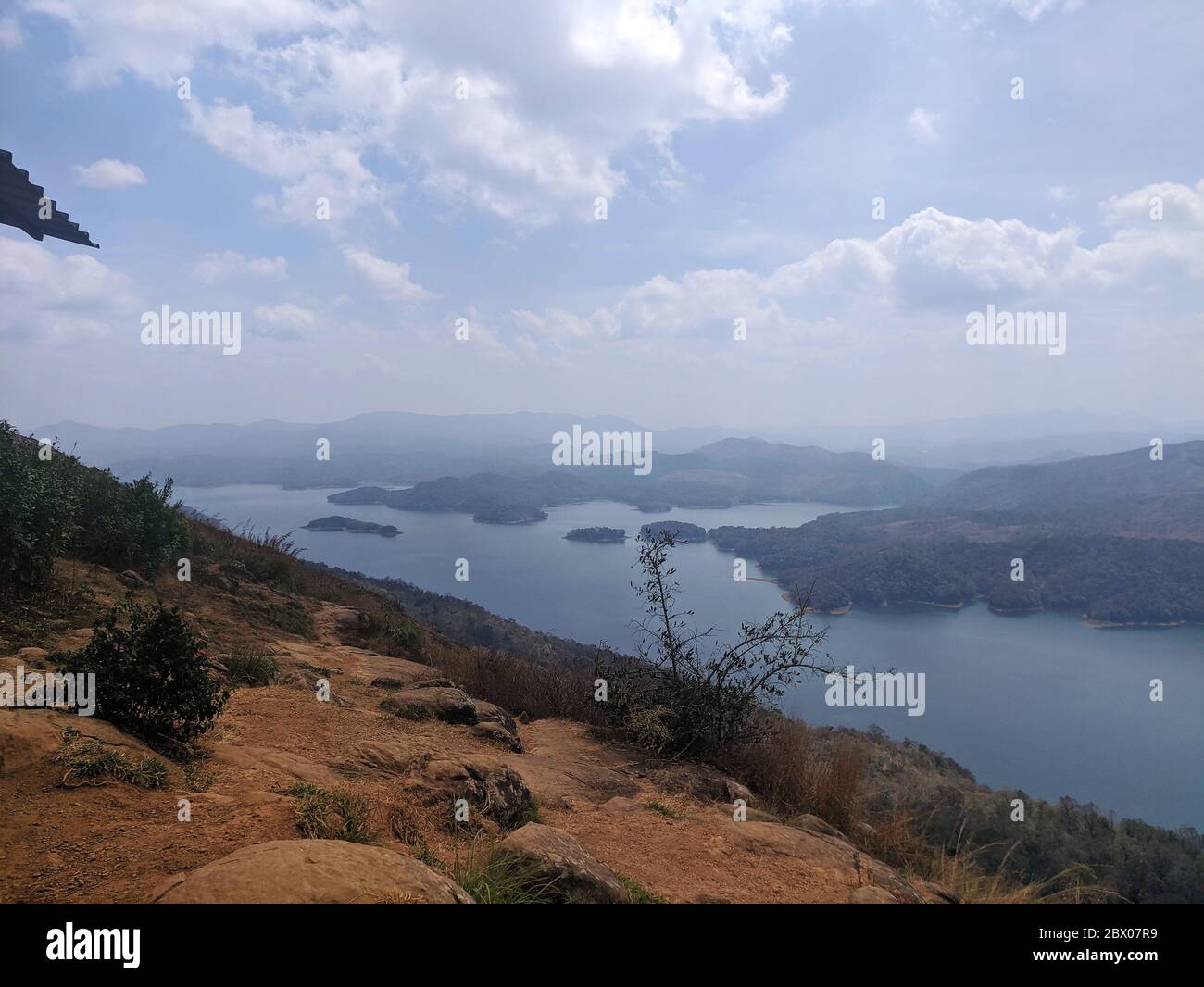 Vista sul monte Calvario, Kerala, India Foto Stock
