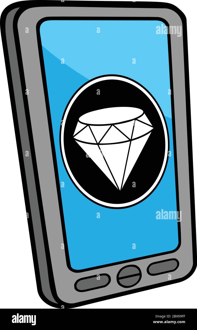 Smartphone Jewellery Store Locator - un'illustrazione di un Jewellery Store Locator per smartphone. Illustrazione Vettoriale