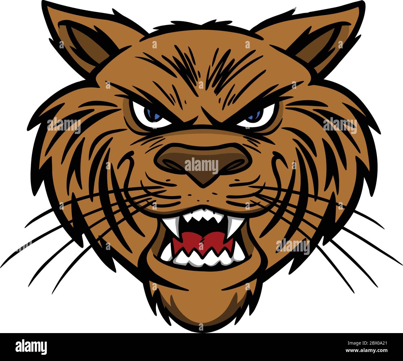 Wildcat - un'illustrazione di una mascotte Wildcat. Illustrazione Vettoriale