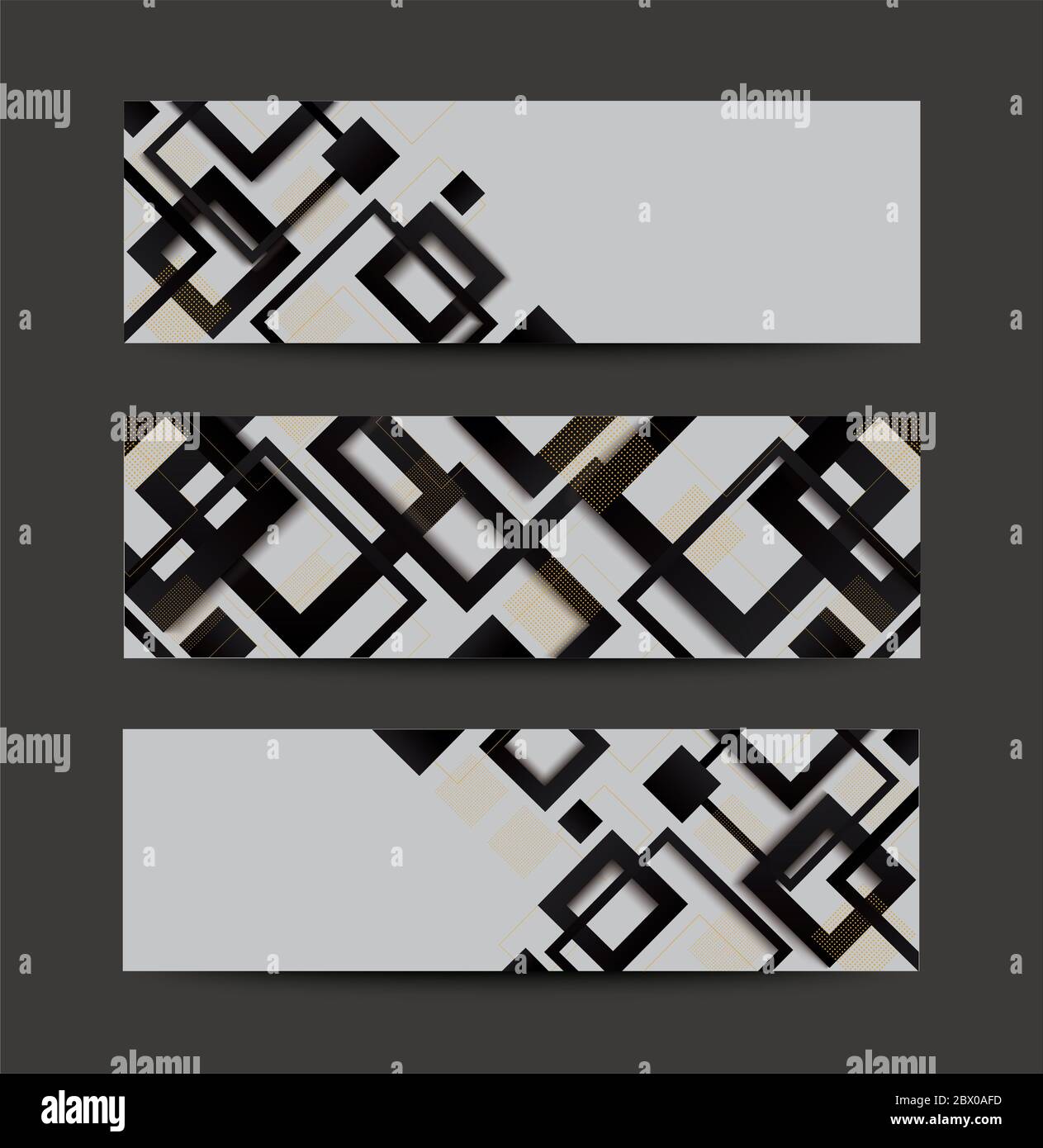 Moderno nero quadrato gradiente trendy sfondo vettore illustrazione EPS10 Foto Stock