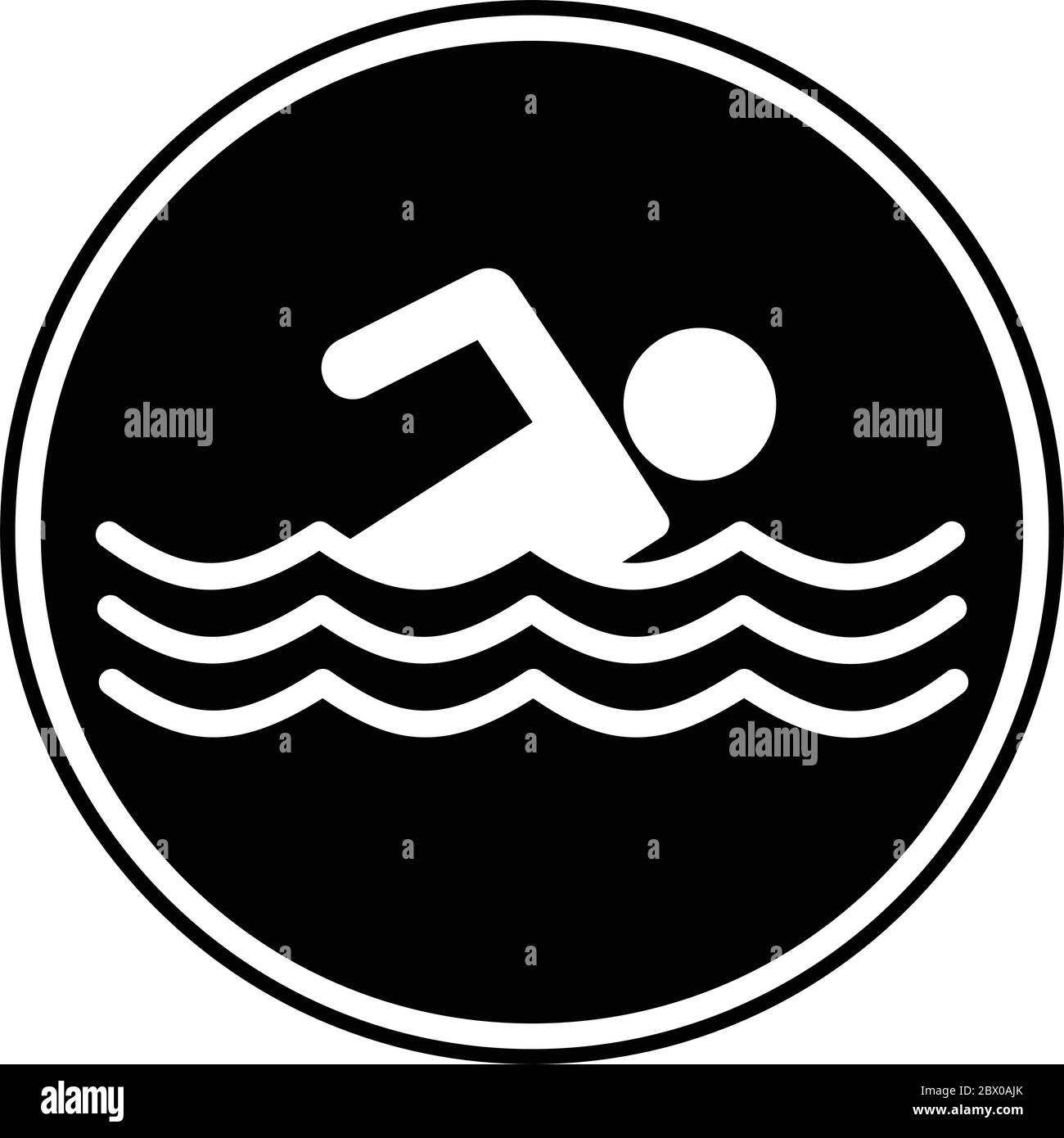 Simbolo di nuoto - un'illustrazione di un simbolo di nuoto. Illustrazione Vettoriale