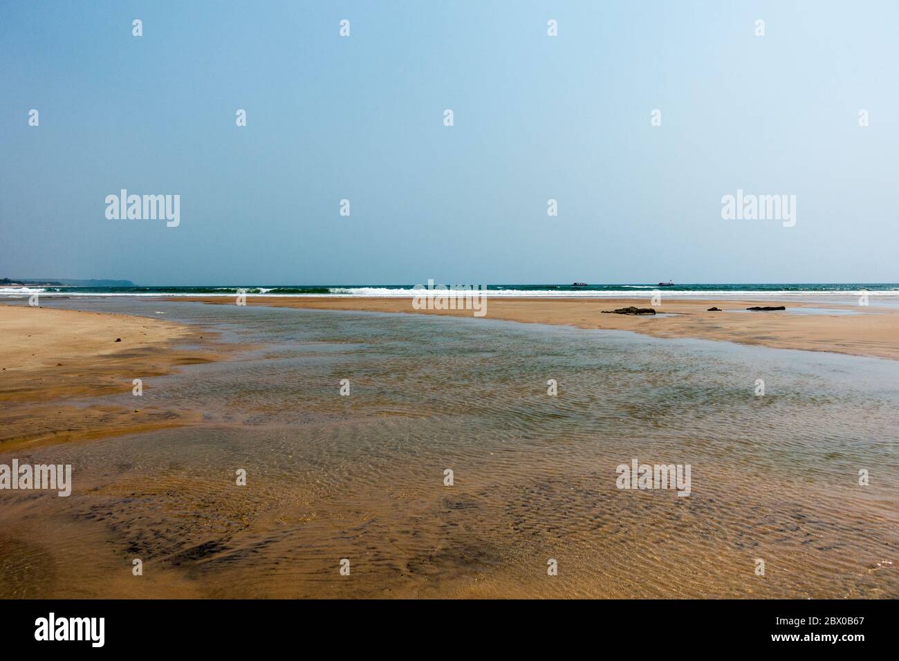 Baga spiaggia Goa Foto Stock