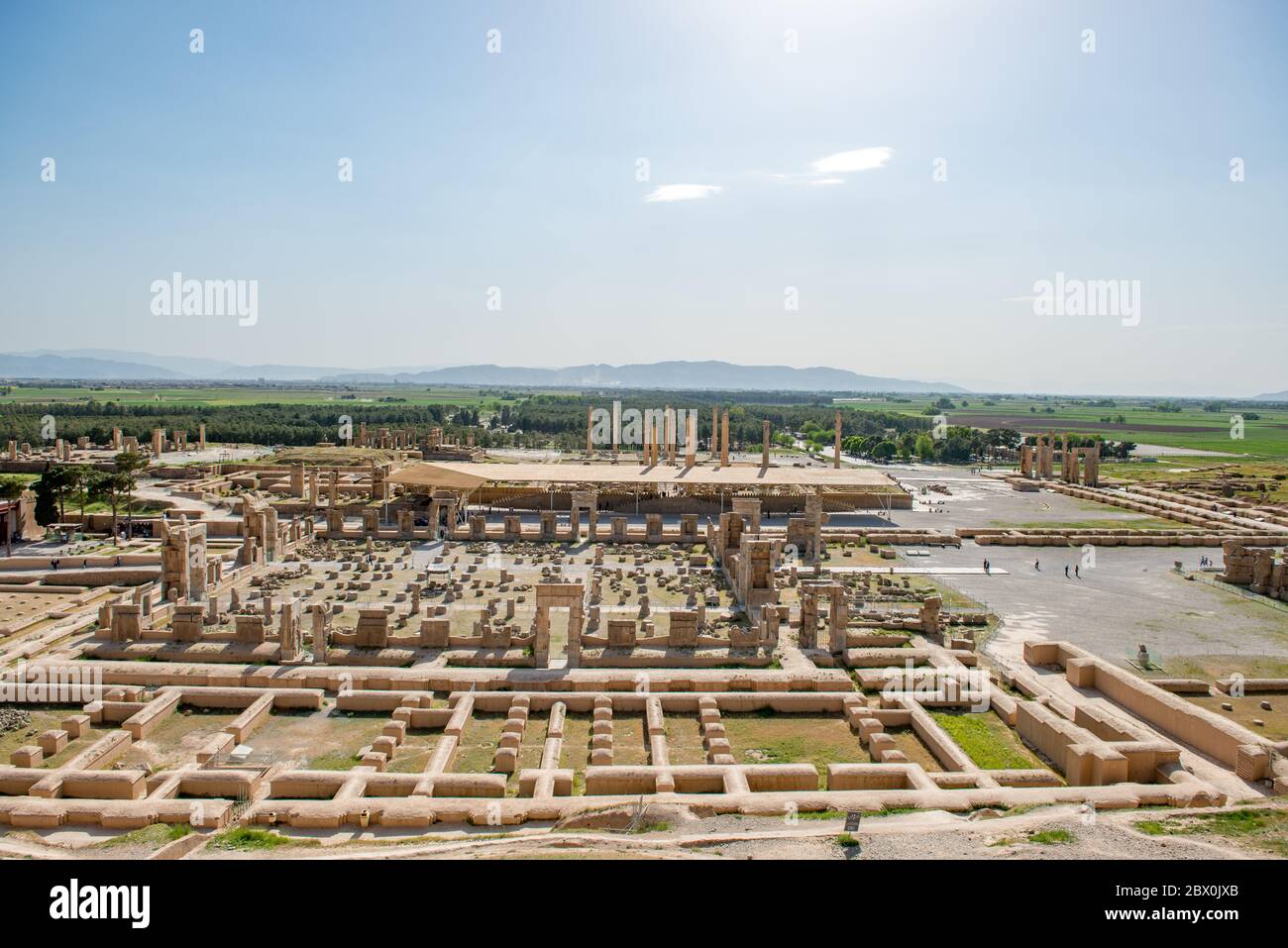 Shiraz - Iran. 24 aprile 2017. Benvenuti a Persepolis. Una delle grandi meraviglie del mondo antico, Persepolis incarna non solo una grande architettura Foto Stock