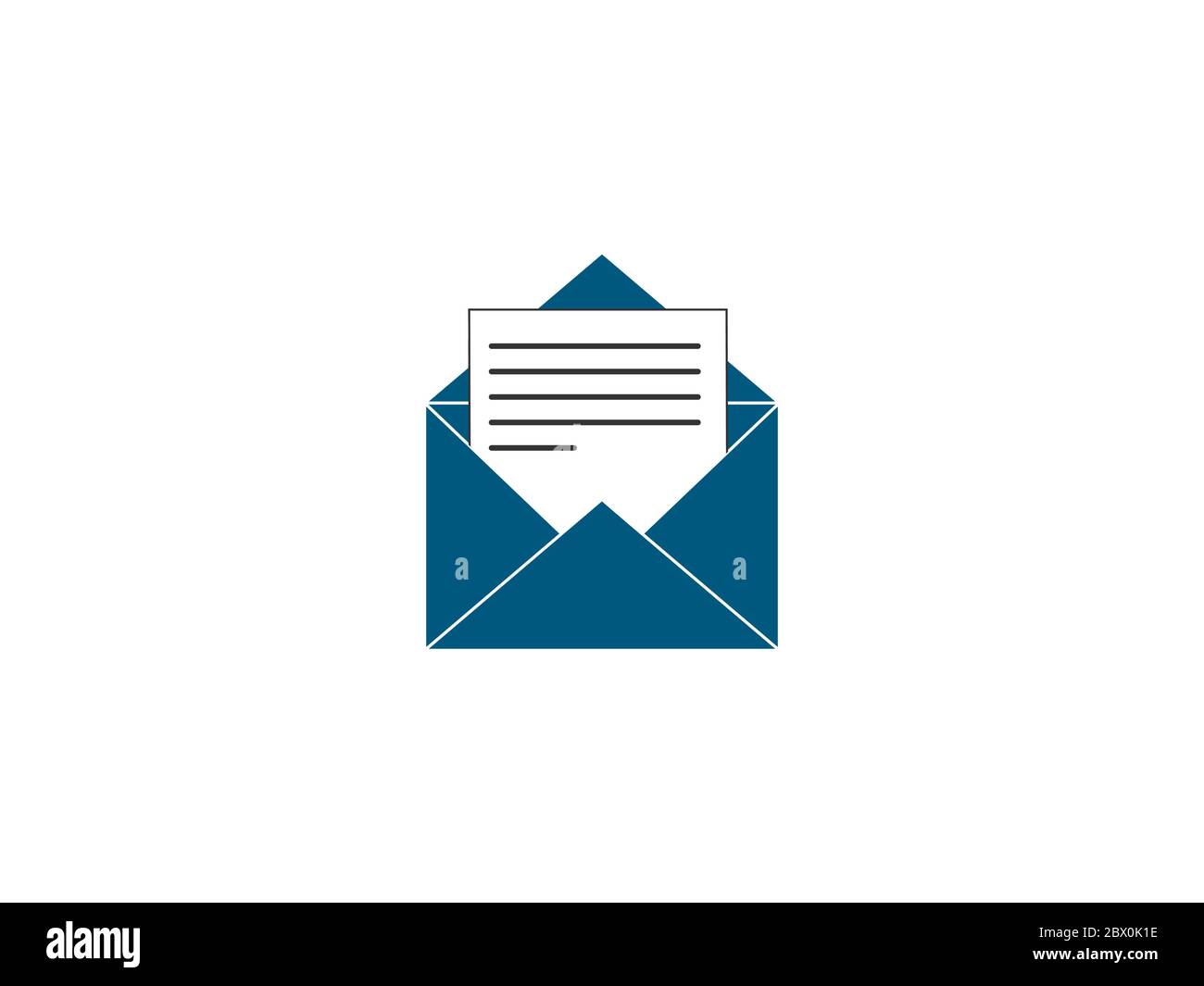 Icona comunicazione, busta, messaggio. Illustrazione vettoriale, design piatto. Illustrazione Vettoriale