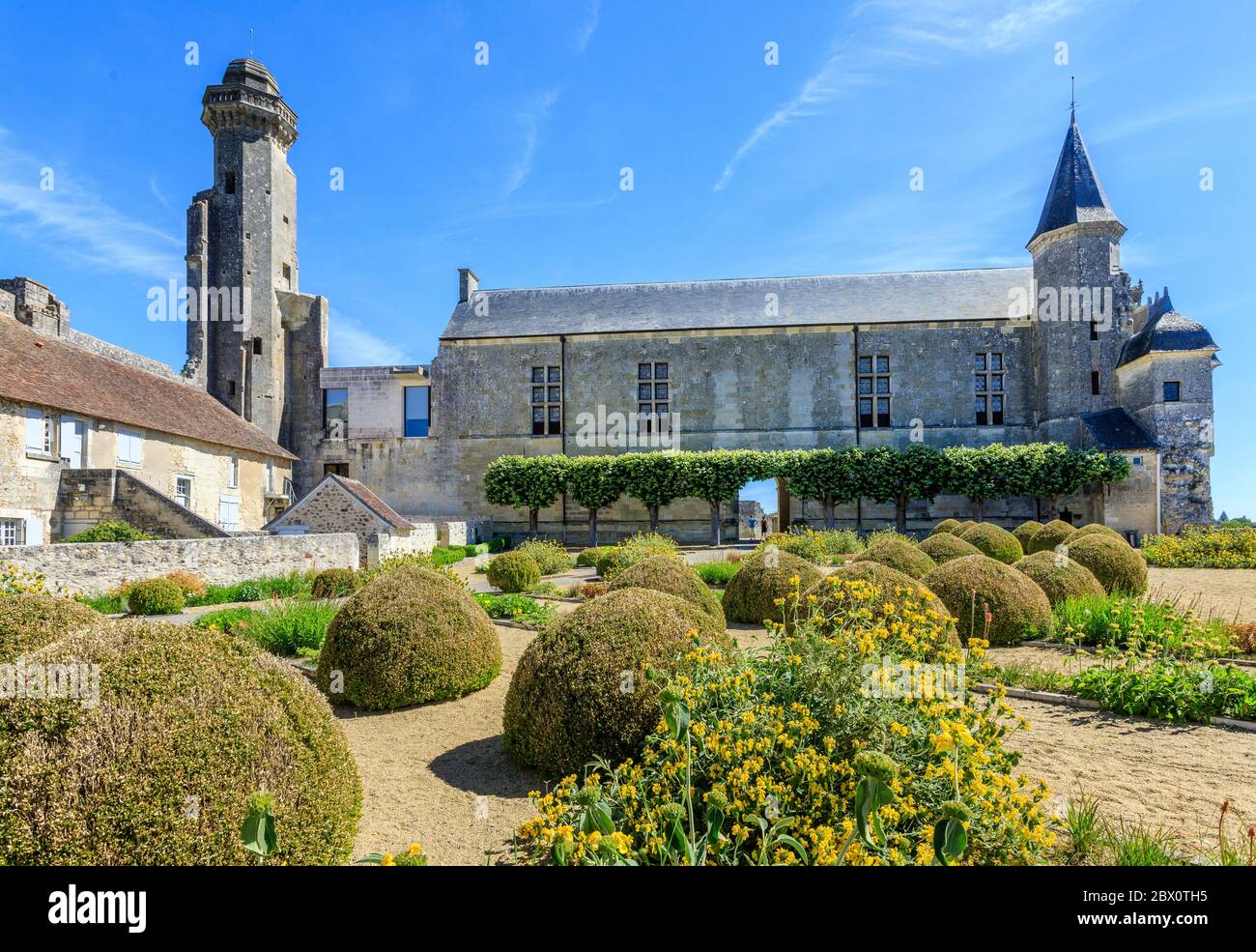 Francia, Indre et Loire, le Grand Pressigny, il castello di Grand Pressigny, la Preistoria del Grand Pressigny Museum // Francia, Indre-et-Loire (37), le Grand- Foto Stock