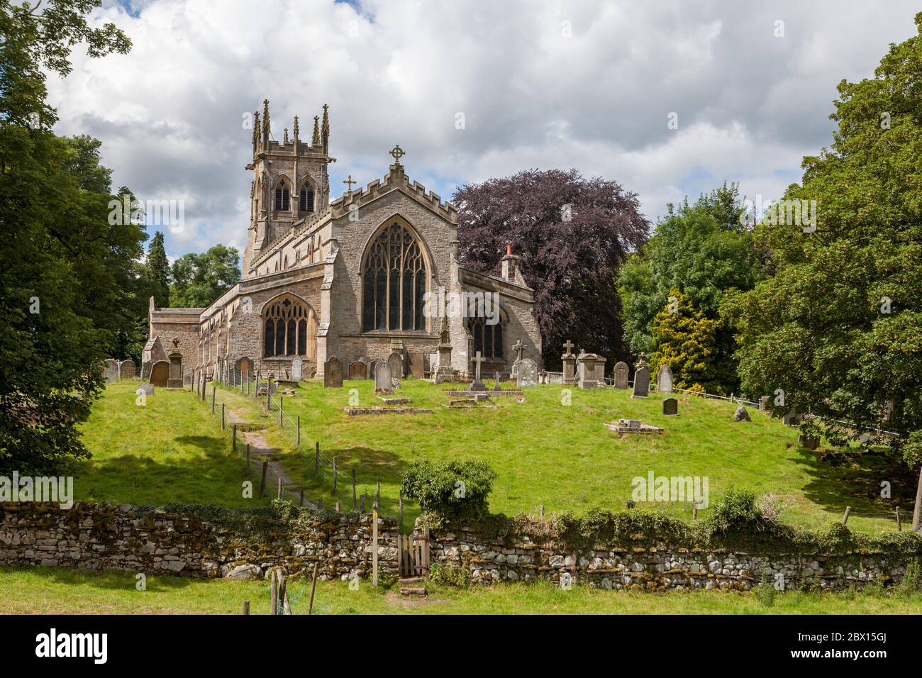 St. Andrew's, la chiesa parrocchiale di Aysgarth, Wensleydale, North Yorkshire Foto Stock